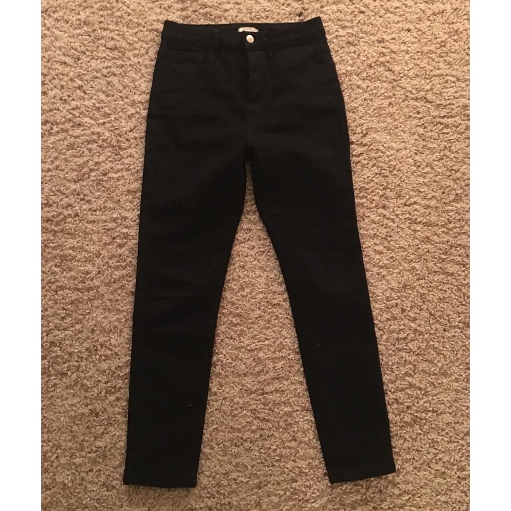 black high waisted skinny jeans